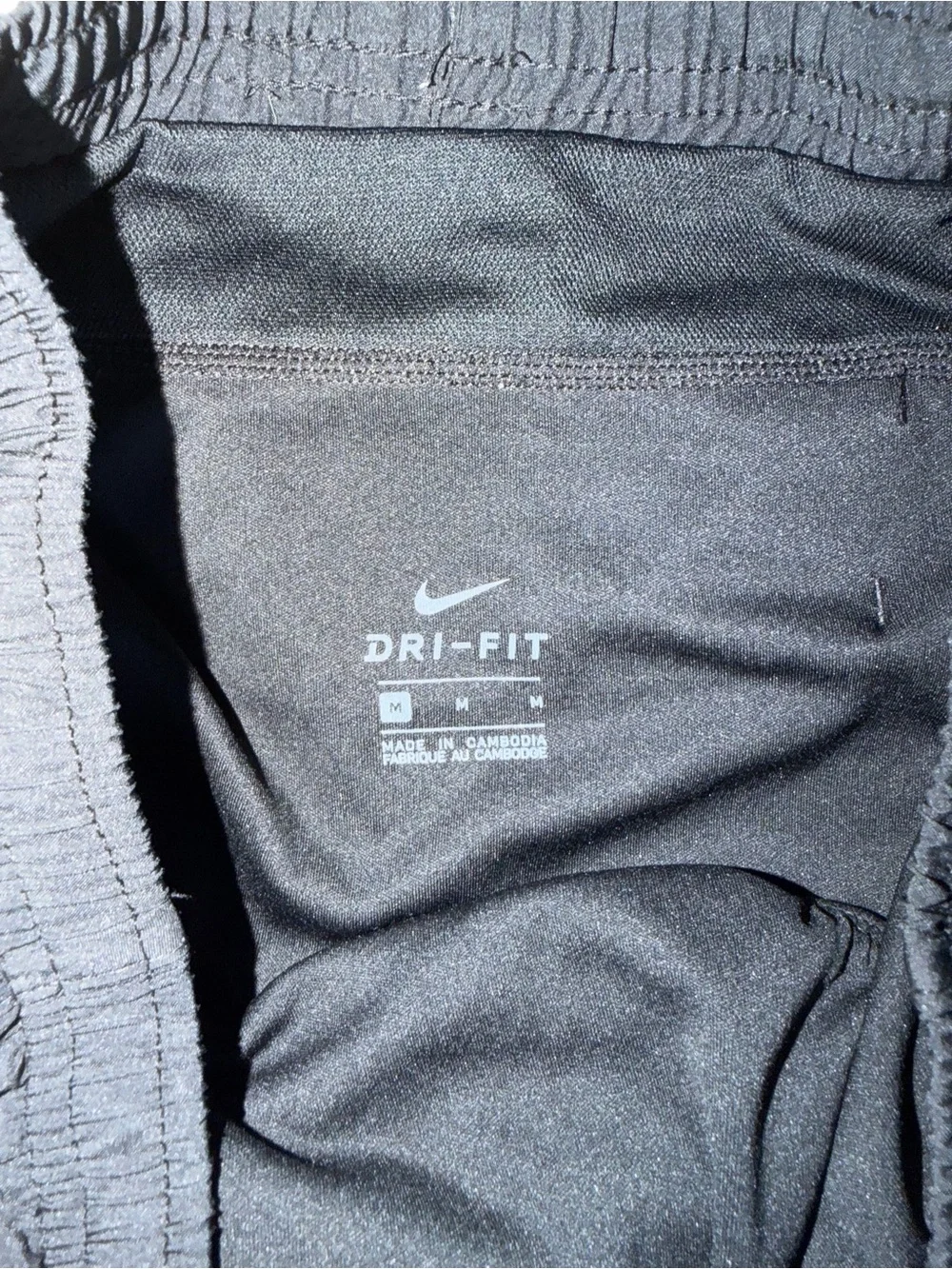Nike Black Athletic Running Shorts with Reflective Swoosh